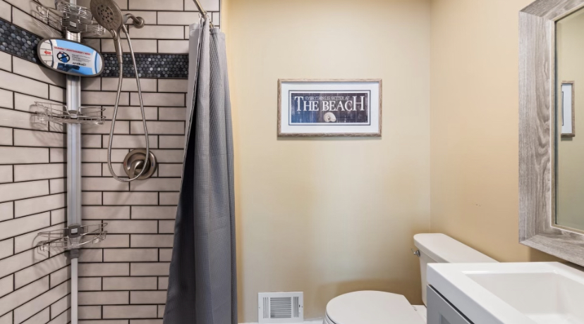 Completed bathroom renovation